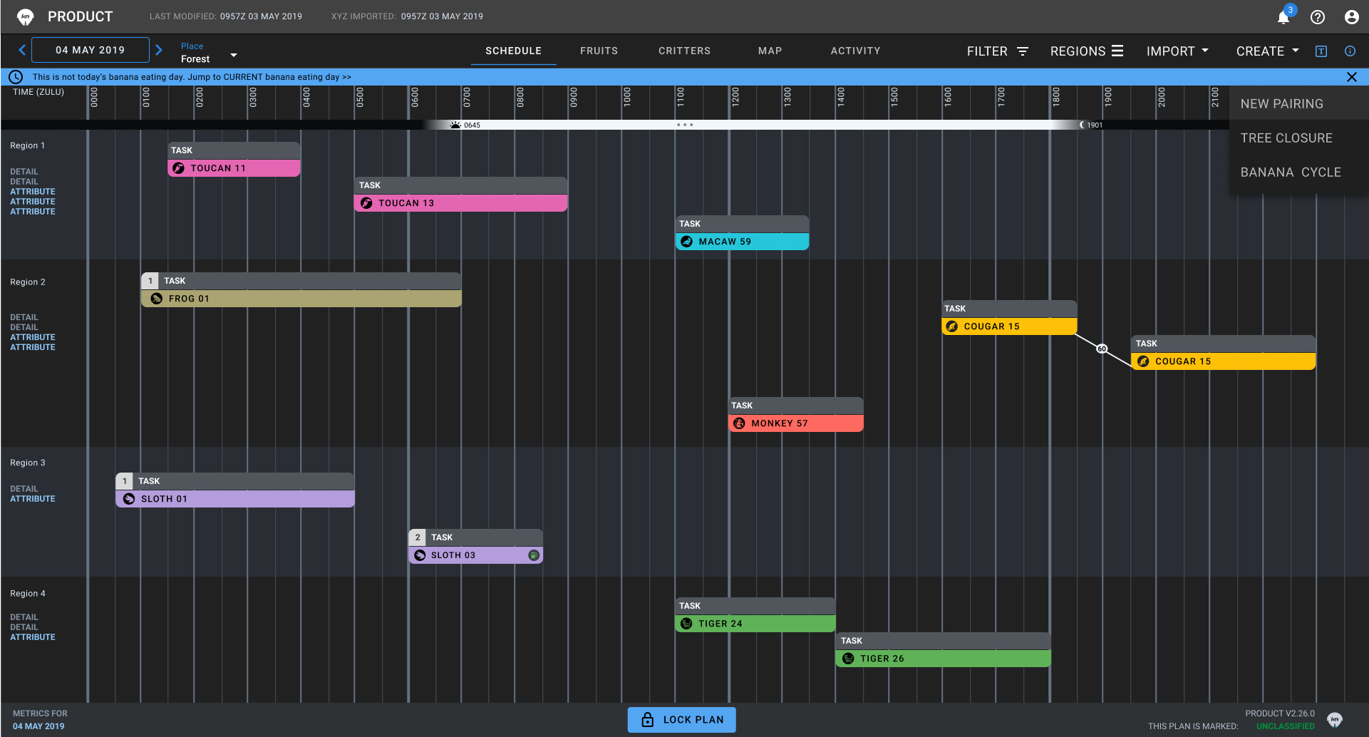 Image showing a gantt-chart inspired schedule layout