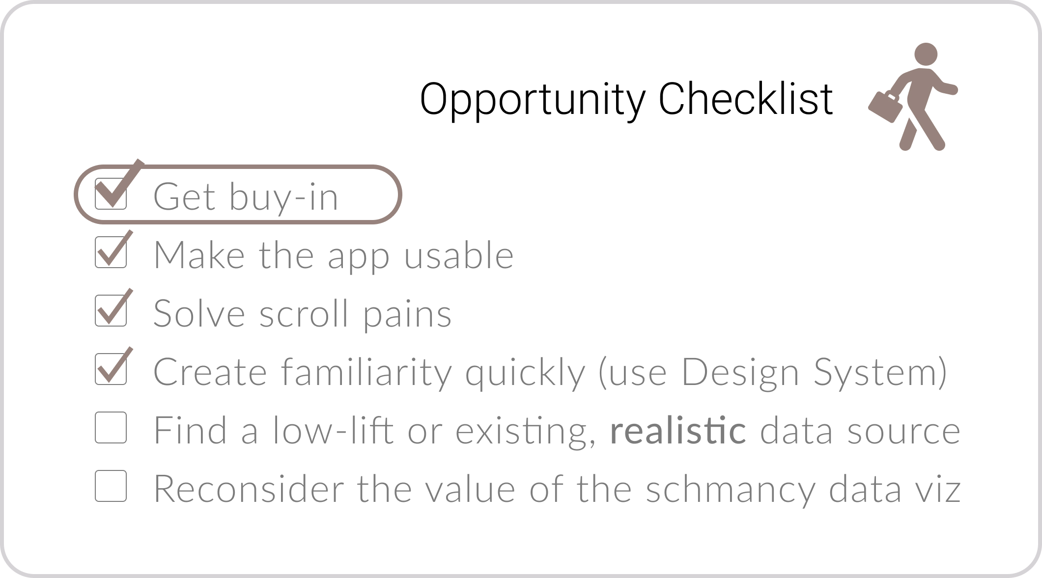 opportunity checklist